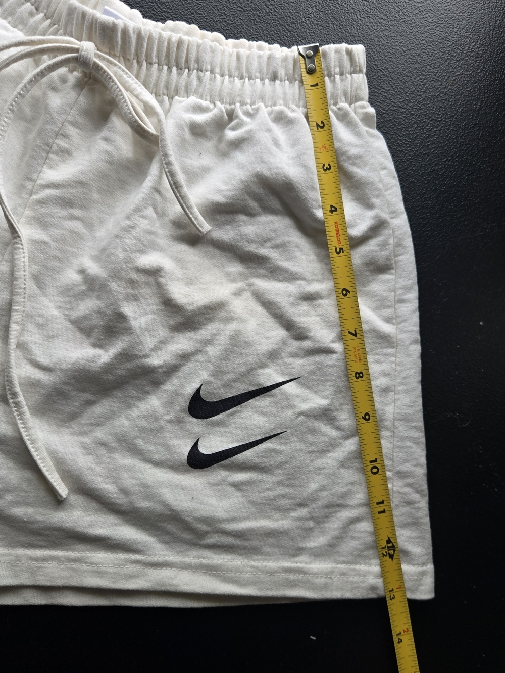 Nike Women's Shorts Sportswear Double Swoosh Size L Drawstring Athletic ware Run - Picture 6 of 9